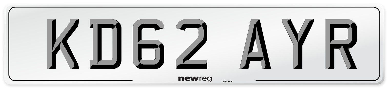 KD62 AYR Number Plate from New Reg